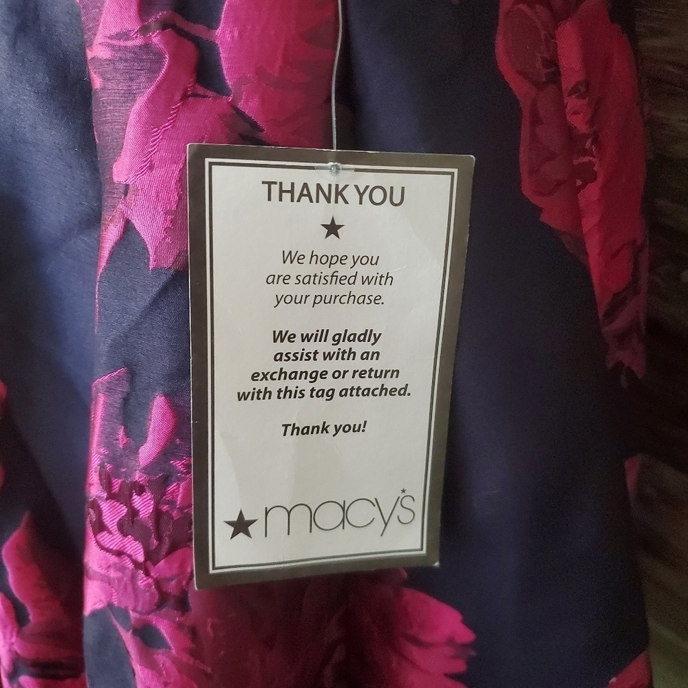 X by Xscape Navy Fuchsia Sleeveless Cocktail Party Dress Size 10 NWT - Picture 9 of 15